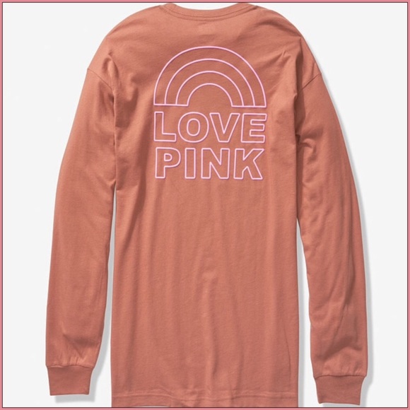 PINK Victoria's Secret Tops - VS PINK LONG SLEEVE CAMPUS TEE~L